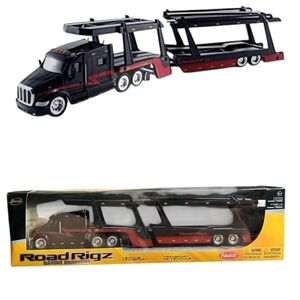 ROAD RIGZ 1:64 Die-Cast Peterbilt Transport Hauler Black & Red NIB - Sealed